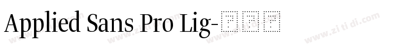 Applied Sans Pro Lig字体转换